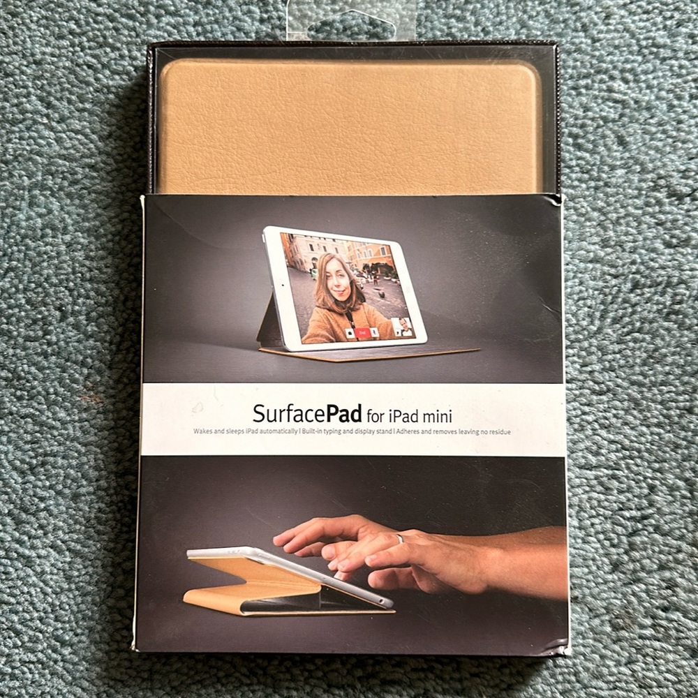 Twelve south SurfacePad for iPad mini ultra slim Luxury leather cover new in box